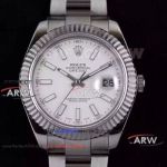 Perfect Replica Rolex 41mm Datejust II Watches Stainless Steel White Dial